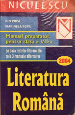 LITERATURA ROMANA. Manual preparator pentru clasa a VII-a - Ion si Marinela Popa foto