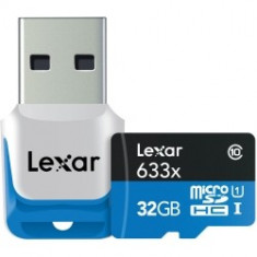 Lexar microSDHC 633x UHS-I 32GB + cititor USB 3.0 foto