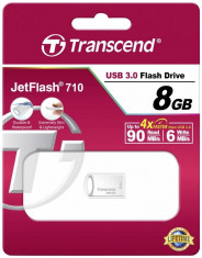 Stick USB 3.0 Transcend JetFlash 710S 8GB Argintiu foto