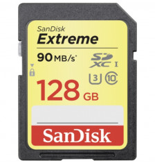 Card SDXC Sandisk 128GB Extreme U3 Class 10 foto