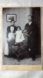 FOTOGRAFIE VECHE DE CABINET - TANARA FAMILIE - SFARSIT DE 1800 INCEPUT DE 1900