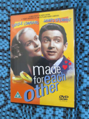 MADE FOR EACH OTHER (1 DVD ORIGINAL cu JAMES STEWART - CA NOU!!!) foto