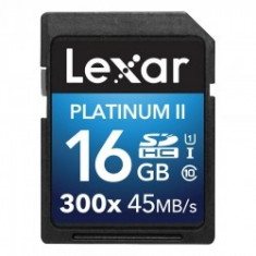 Lexar SDHC Platinum II 16GB - card UHS-I, 300x, clasa 10, 45MB/s foto