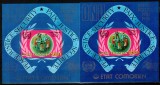 Comore 1976, Mi #304 = Bl 44 A+B, Posta ONU 25 ani, MNH, cota 35 &euro; !, Nestampilat