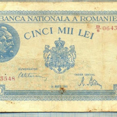 A1080 BANCNOTA-ROMANIA-5000 LEI-20 MARTIE 1945-SERIA0643548-starea care se vede