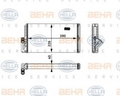 Schimbator caldura, incalzire habitaclu MERCEDES-BENZ ACTROS 1831, 1831 L - HELLA 8FH 351 312-541 foto