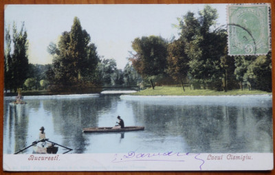 Bucuresti , Lacul Cismigiu , circulata , 1901 la Roma foto