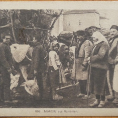 Tarani la piata in Romania , 1918 , editata de nemtii ocupanti