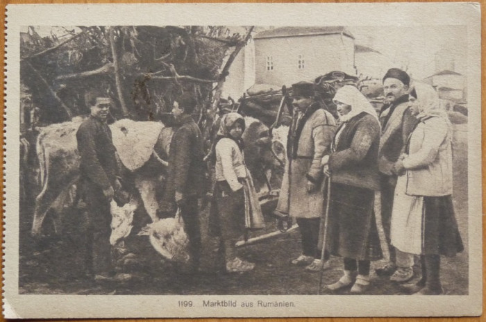 Tarani la piata in Romania , 1918 , editata de nemtii ocupanti