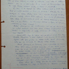 5 pagini de manuscris Maria Banus , scrise si semnate olograf , 1970
