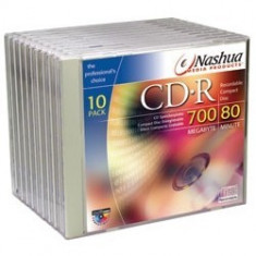 Nashua CD-R Set 10 buc CD-Recordable 700MB 80min carcasa individuala foto