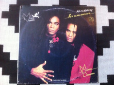 Milli Vanilli ?All Or Nothing first album disc vinyl LP URSS muzica pop dance foto