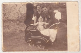 Bnk foto - Familie cu copil in carucior, Alb-Negru, Romania 1900 - 1950, Portrete