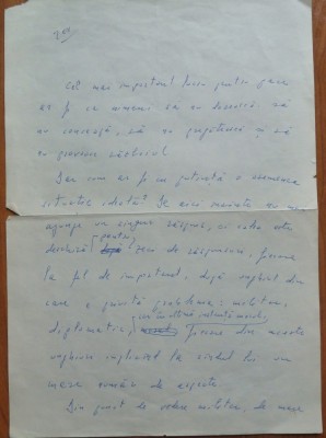 4 pagini manuscris al scriitorului avangardist , Geo Bogza , 1965 , avangarda foto