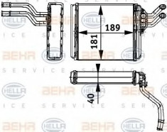 Schimbator caldura, incalzire habitaclu VOLVO 480 E 1.7 - BEHR HELLA SERVICE 8FH 351 311-411 foto