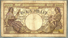 A1051 BANCNOTA-ROMANIA-2000 LEI- 10 OCTOMVRIE 1944-SERIA3037-starea care se vede foto