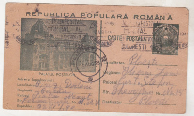 bnk cp Bucuresti - Palatul Postelor - circulata - marca fixa foto