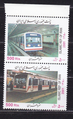 Iran 2001 Metrou trenuri MI 2874-75 MNH w38 foto