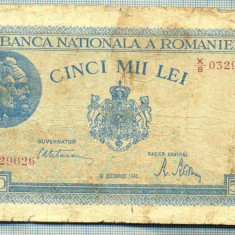 A1085 BANCNOTA-ROMANIA-5000 LEI-20DECEMVRIE1945-SERIA0329026-starea care se vede