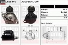 starter AUDI CABRIOLET 2.8 - DELCO REMY DRS8340 foto