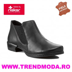 Botine dama piele naturala RIEKER 52280-00 negre (Marime: 36) foto