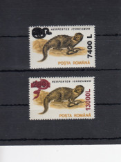 ROMANIA 2001 , LP 1541 , ANIMALE 93 SUPRATIPAR SARPE MNH foto