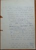 3 pagini de manuscris Maria Banus, scrise si semnate olograf, 1972