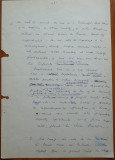3 pagini de manuscris Maria Banus , scrise si semnate olograf , 1972