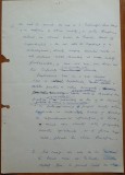 3 pagini de manuscris Maria Banus, scrise si semnate olograf, 1972