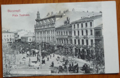 Bucuresti ; Piata Teatrului , inceput de secol 20 , impecabila foto