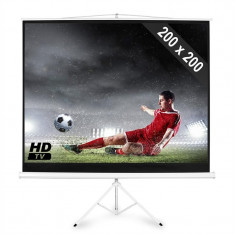 Ecran de proiec?ie Home Cinema cu trepied 200x200 cm foto