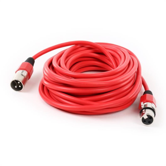 FrontStage XLR cablu 10m rosu foto mare FrontStage XLR cablu 10m rosu foto mare
