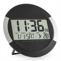 ONECONCEPT Clockwork, ceas digital fara fir, de perete, termometru, calendar, faza lunii, suport foto