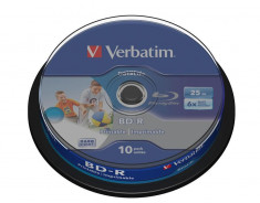 Verbatim BD-R SL Datalife 25GB 6x Wide Inkjet Printable foto