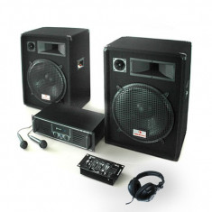 Sistem PA &amp;quot;Basstigall USB&amp;quot; Set cutii amplificator Microfoane foto