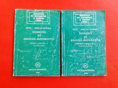 ELEMENTE DE ANALIZA MATEMATICA pentru clasa a XI a Mircea Ganga 2 vol 2000 foto