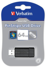 Verbatim USB 2.0 KEY 64GB PINSTRIPE BK foto
