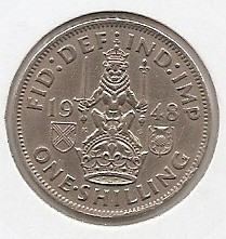 Marea Britanie 1 Shilling 1948 - (Scottish crest; &amp;quot;IND:IMP&amp;quot;) K70, 23.5mm KM-864 foto