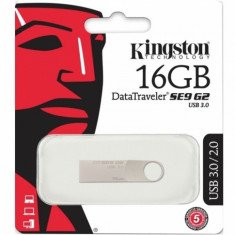 Stick memorie USB Kingston Data Traveler SE9 G2 , 16 GB , USB 3.0 , Argintiu foto