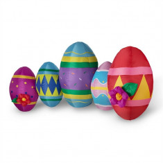 ONECONCEPT EGG FAMILY, Easter Egg, Oua gonflabile decorative de Paste, 120cm, suflante, cu LED-uri foto