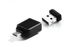 Verbatim Store n Stay Nano USB 2.0 Drive 8GB + OTG Adapter foto