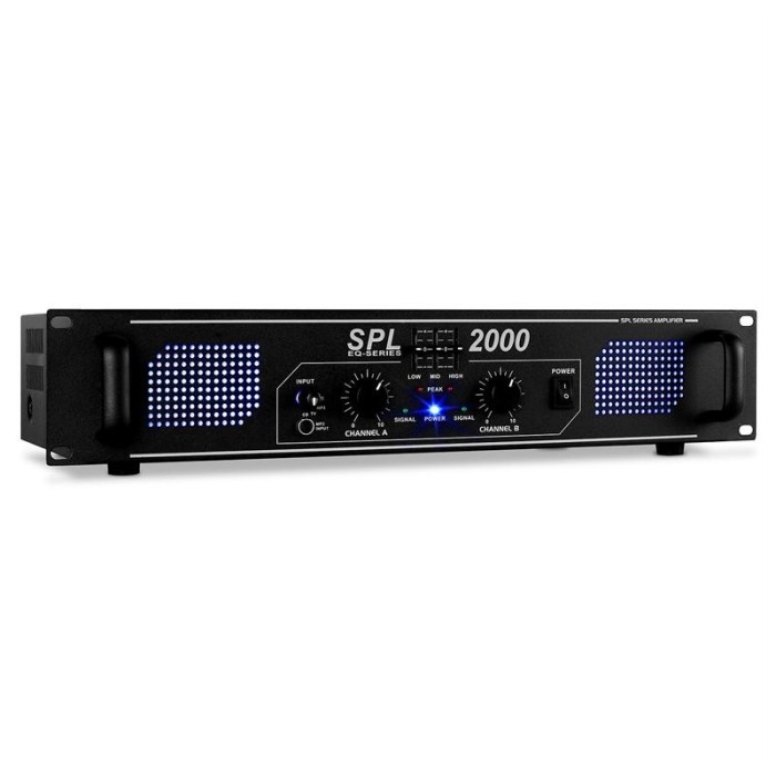 Skytec SPL 2000 EQ, 48 cm, amplificator HiFi PA cu LED foto mare Skytec SPL 2000 EQ, 48 cm, amplificator HiFi PA cu LED foto mare