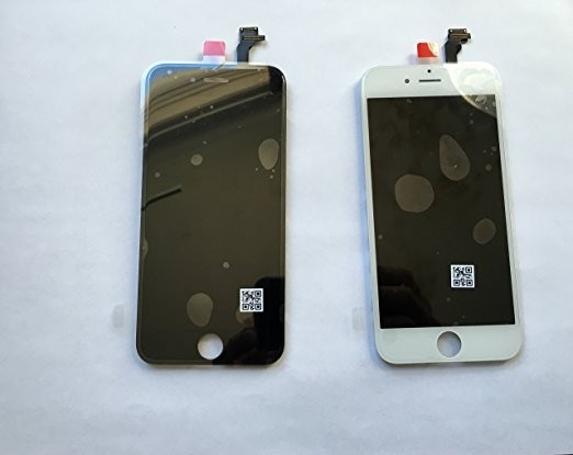 Pachet display iphone 6 albe negre + folie sticla fata spate bonus lcd