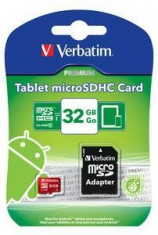 Verbatim Tablet microSDHC Class 10 32GB Red with adapter foto