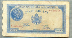 A1165BANCNOTA-ROMANIA-5000 LEI-28SEPTEMVRIE1943-SERIA0558519-starea care se vede foto