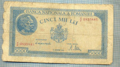 A1150 BANCNOTA-ROMANIA-5000 LEI-18OCTOMVRIE1944-SERIA0835845-starea care se vede foto