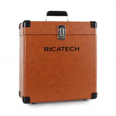 RICATECH RC0042, valiza pentru discuri de vinil, maro foto