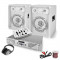 Set DJ PA &quot;White Bassalt&quot; dublu CD player 1200W