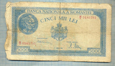 A1177BANCNOTA-ROMANIA-5000 LEI-21 AUGUST1945-SERIA0181761-starea care se vede foto