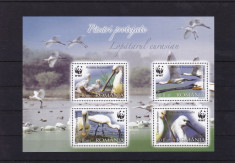 ROMANIA 2006 LP 1744 c PASARI PROTEJATE LOPATARUL EURASIAN WWF BLOC MNH foto